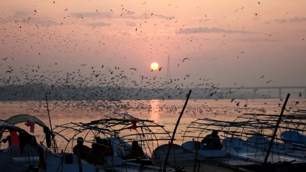 The Ganges and Yamuna rivers meet in Allahabad